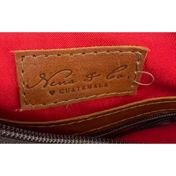 Nena & Co. Medium Tote Leather Textile Purse With Crossbody Strap - Picture 7 of 10